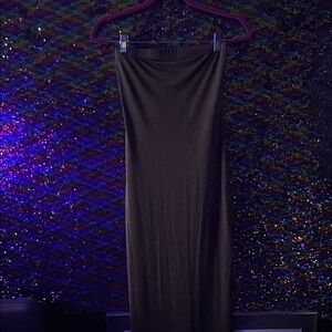 Elegant Brown Maxi Skirt